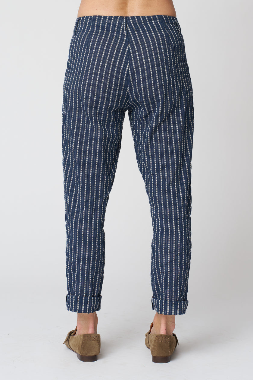 Ezra Pant in Heritage Dobby - Ink