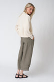 Carys Micro Houndstooth Wide Leg Pants