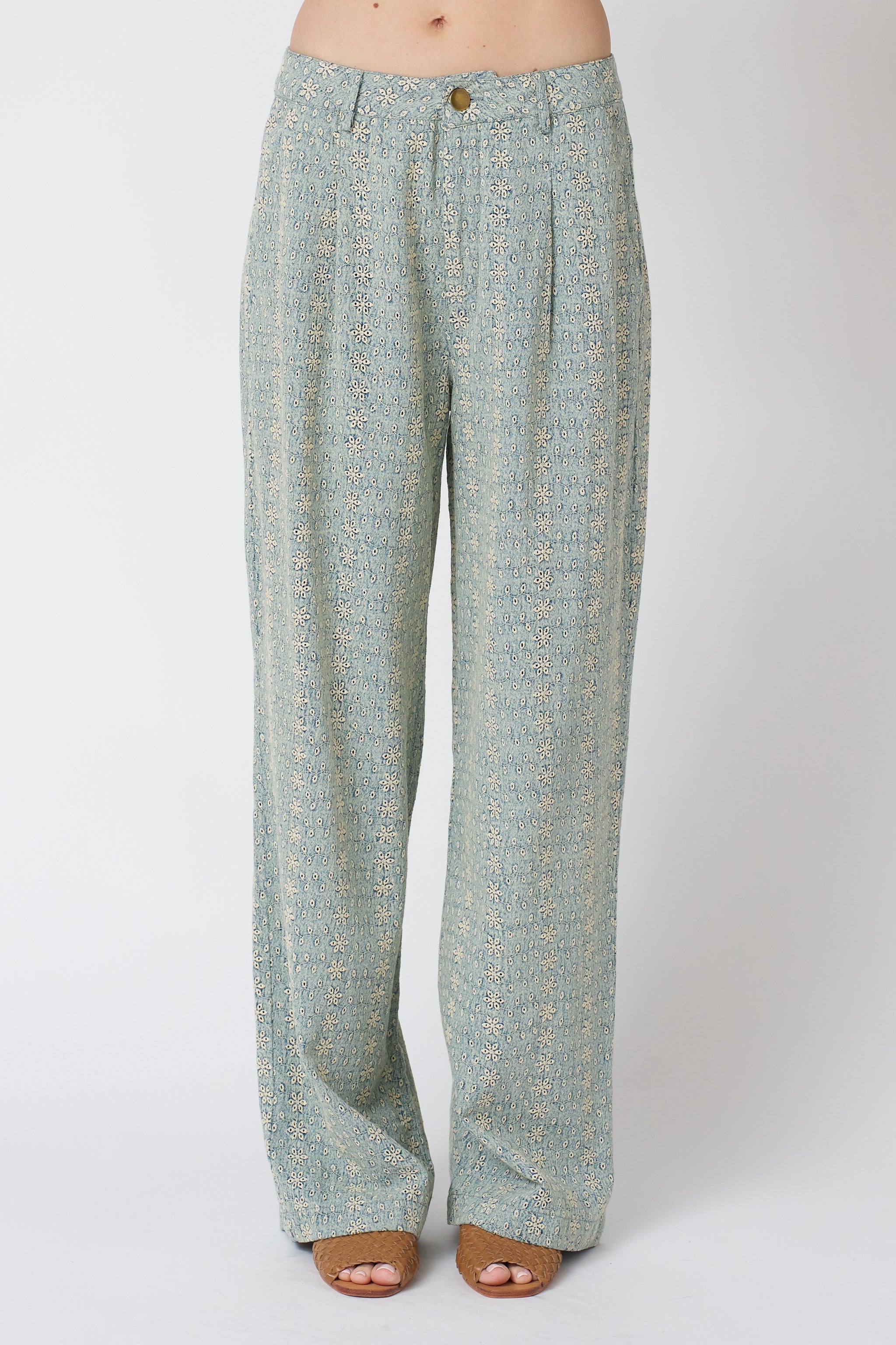 Theodore Trouser in Cerulean Western Lace