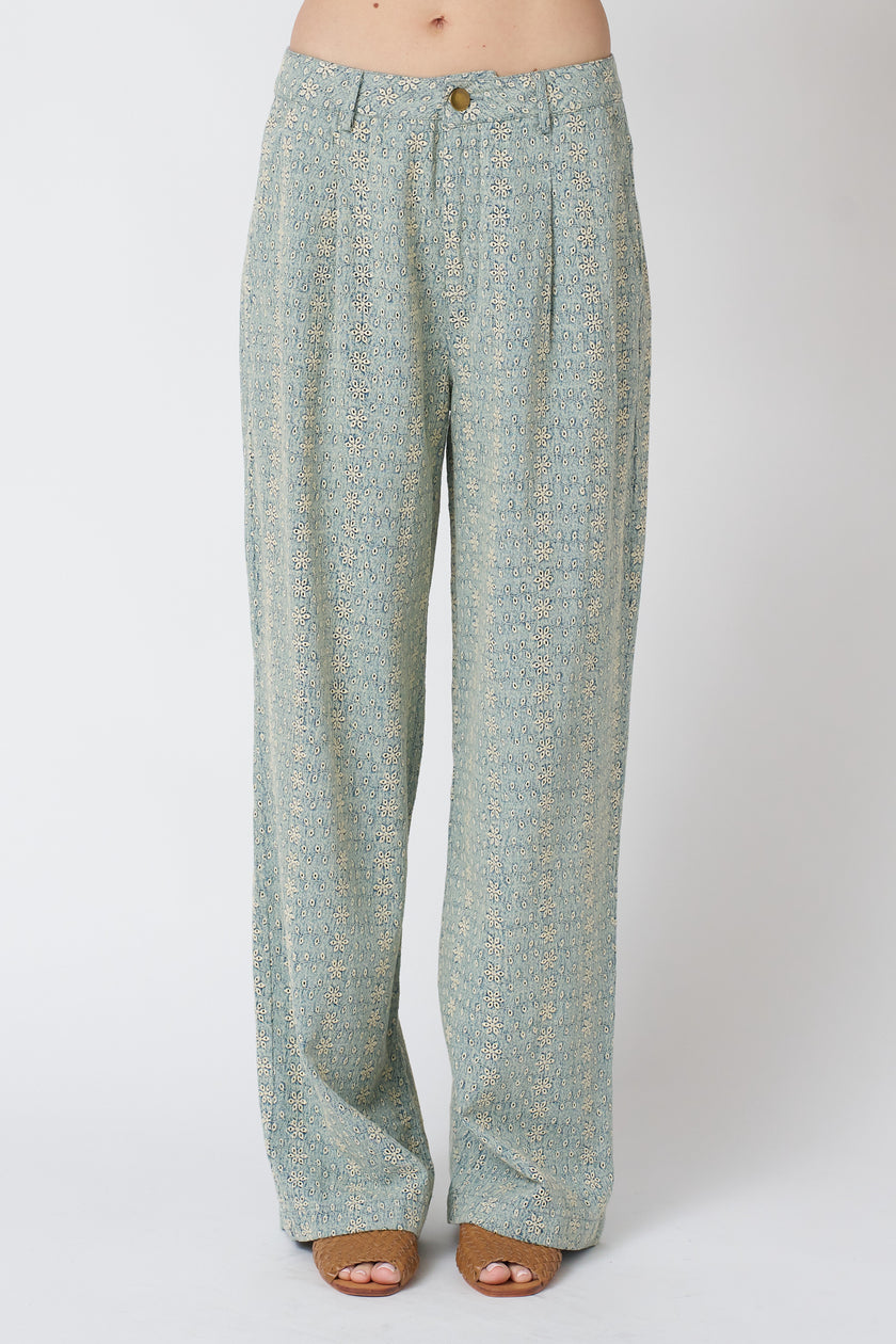 Theodore Trouser in Cerulean Western Lace