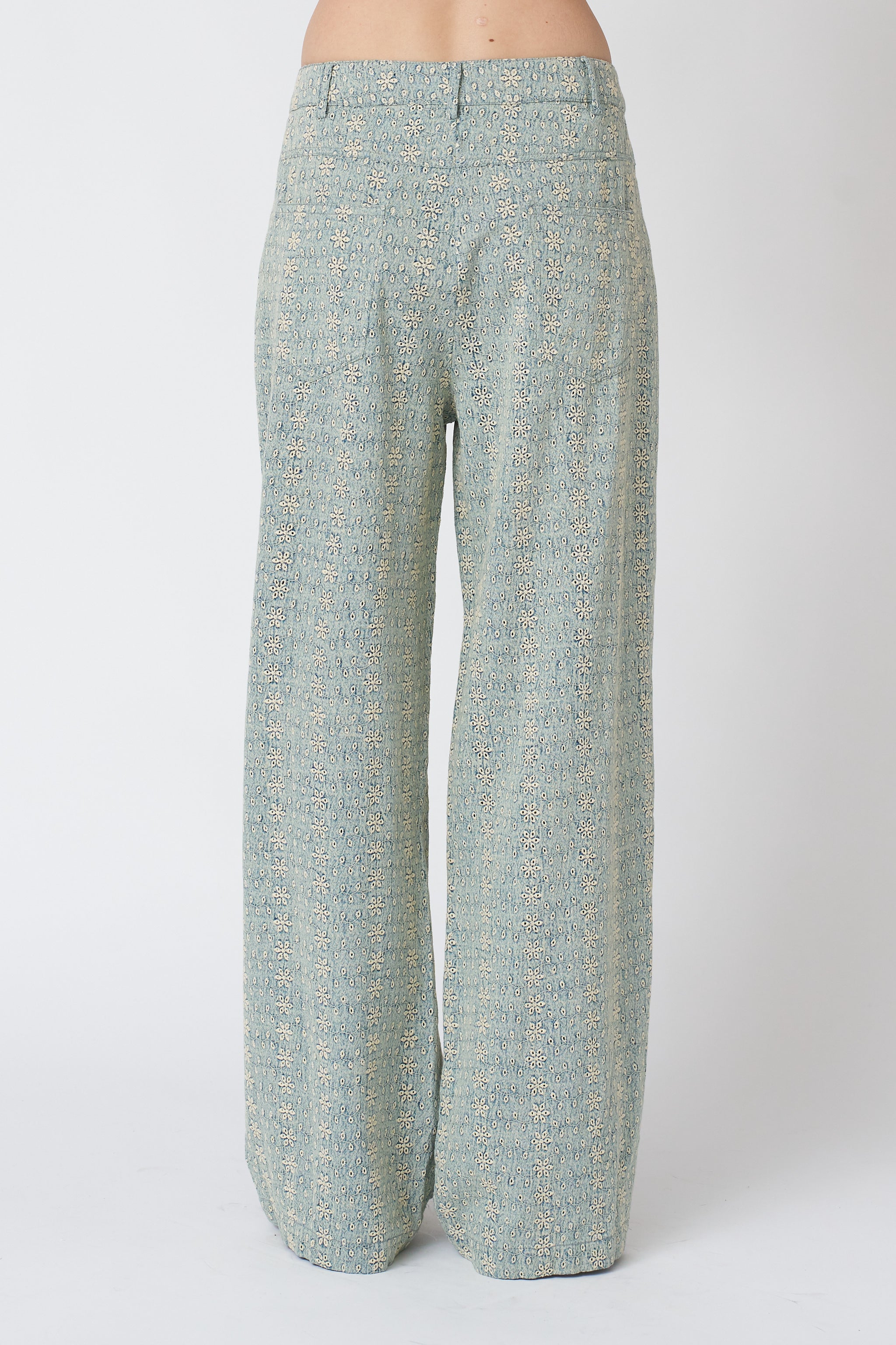 Theodore Trouser in Cerulean Western Lace