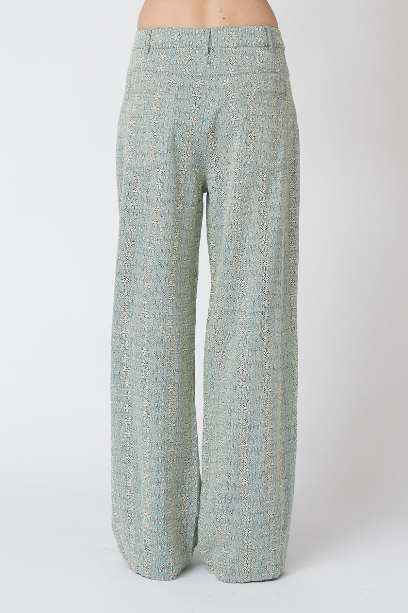 Theodore Trouser in Cerulean Western Lace