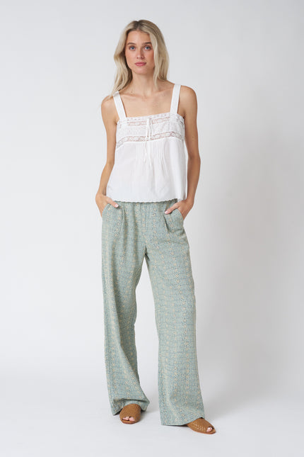 Theodore Trouser in Cerulean Western Lace