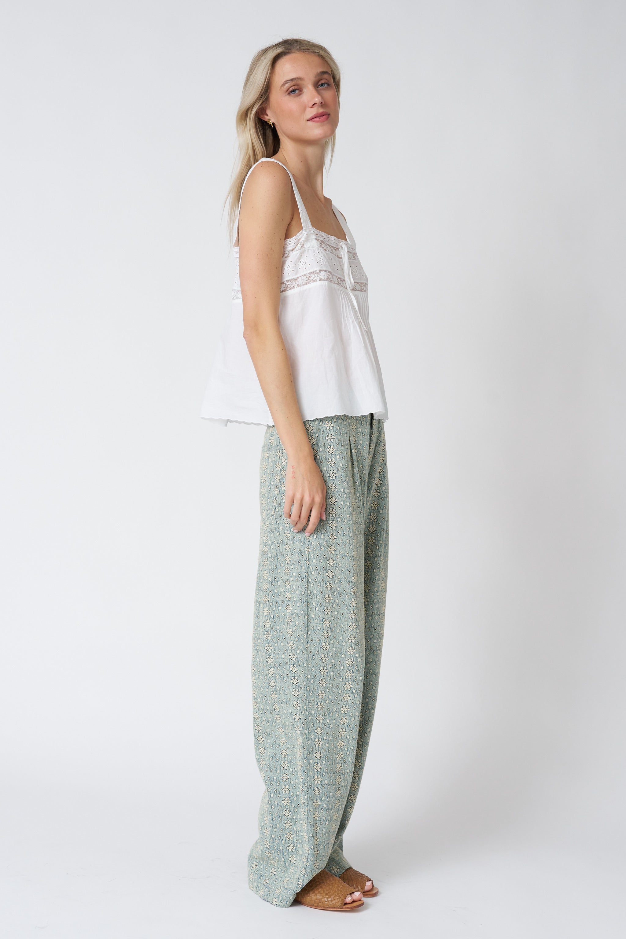 Theodore Trouser in Cerulean Western Lace