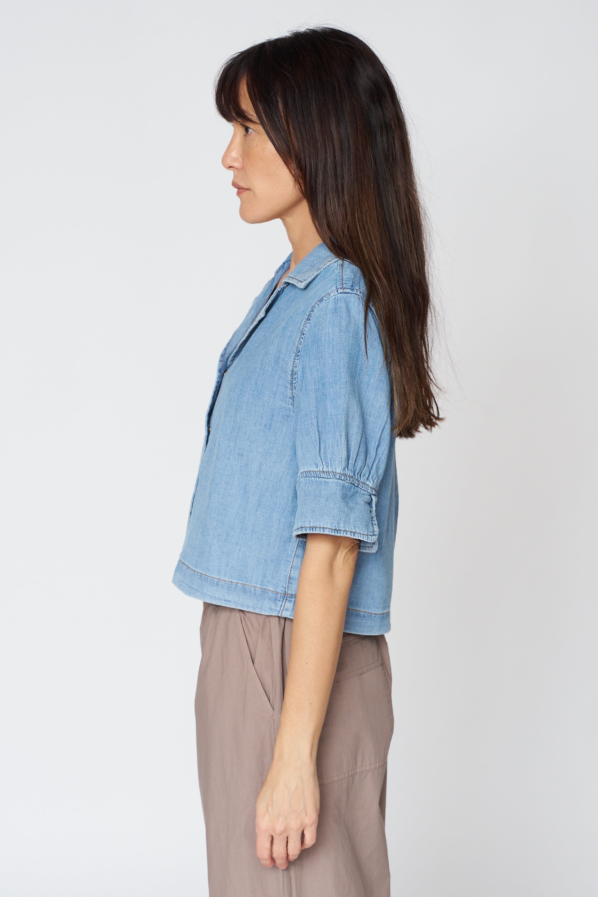 Denim Cuffed Shirt