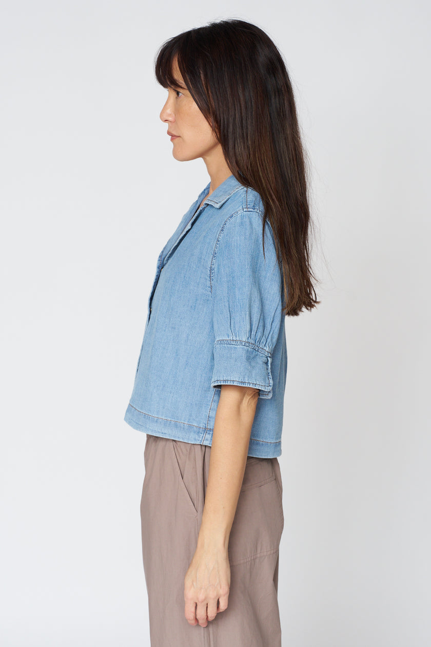 Denim Cuffed Shirt