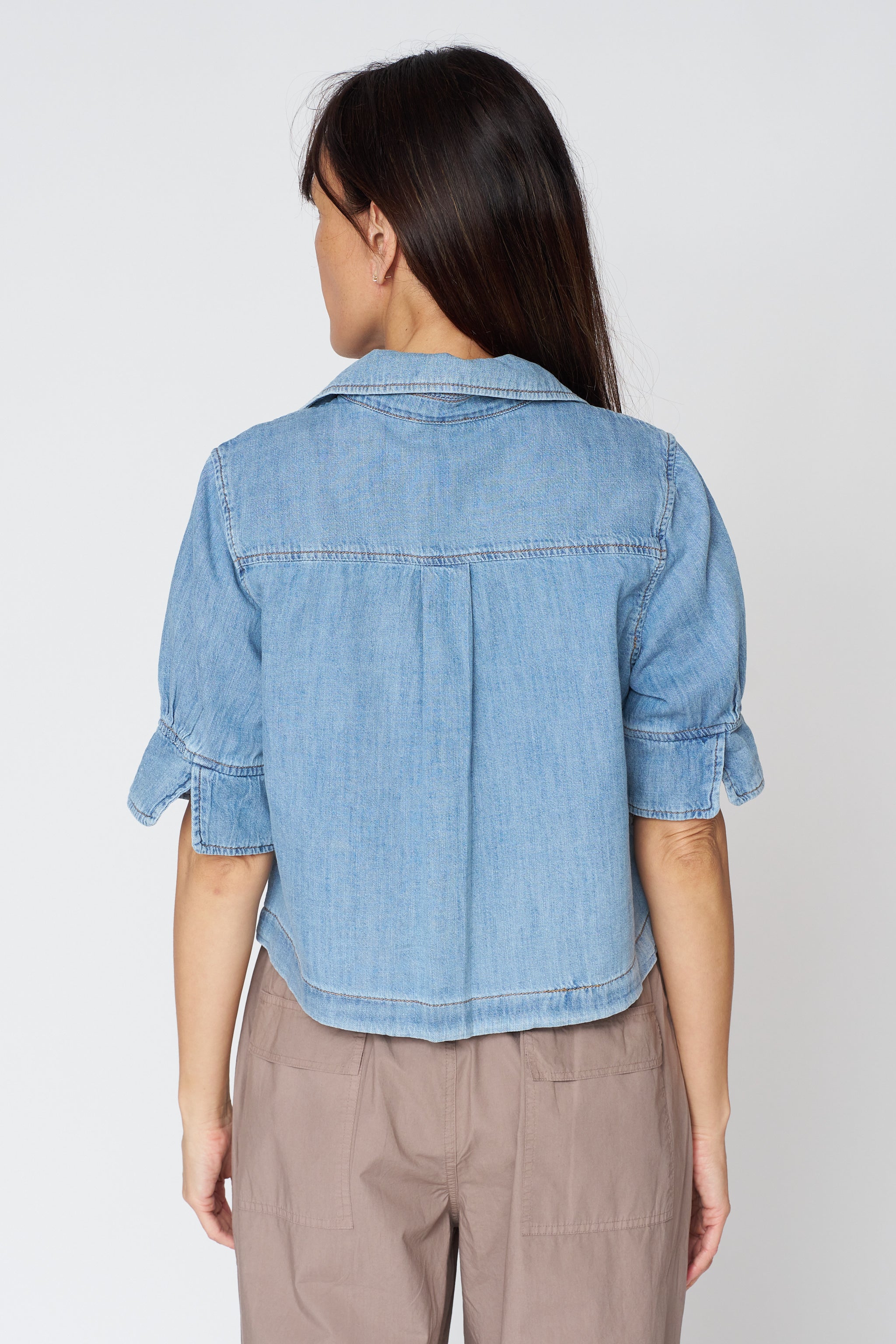 Denim Cuffed Shirt