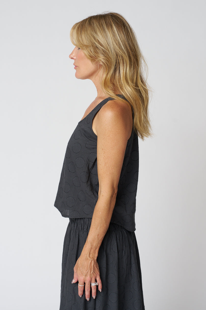 Micaela Greg Arc Tank in Faded Black