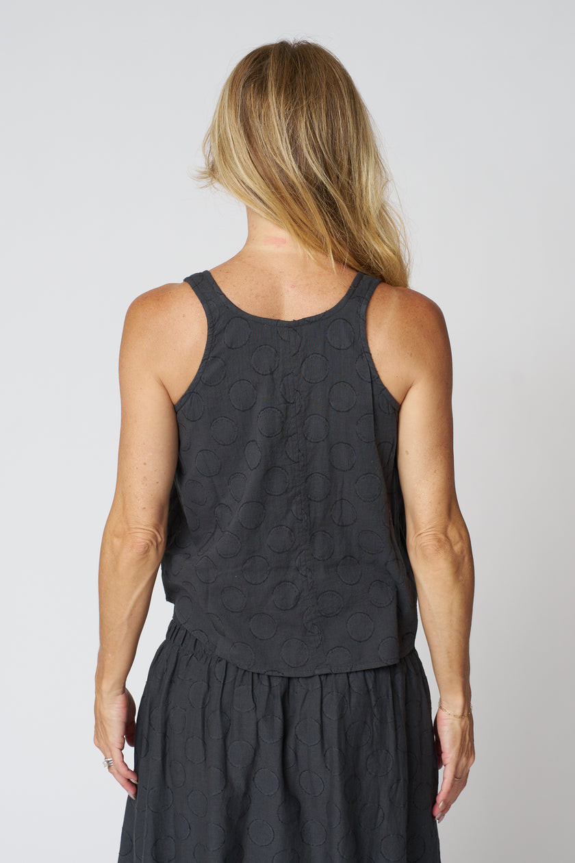Micaela Greg Arc Tank in Faded Black
