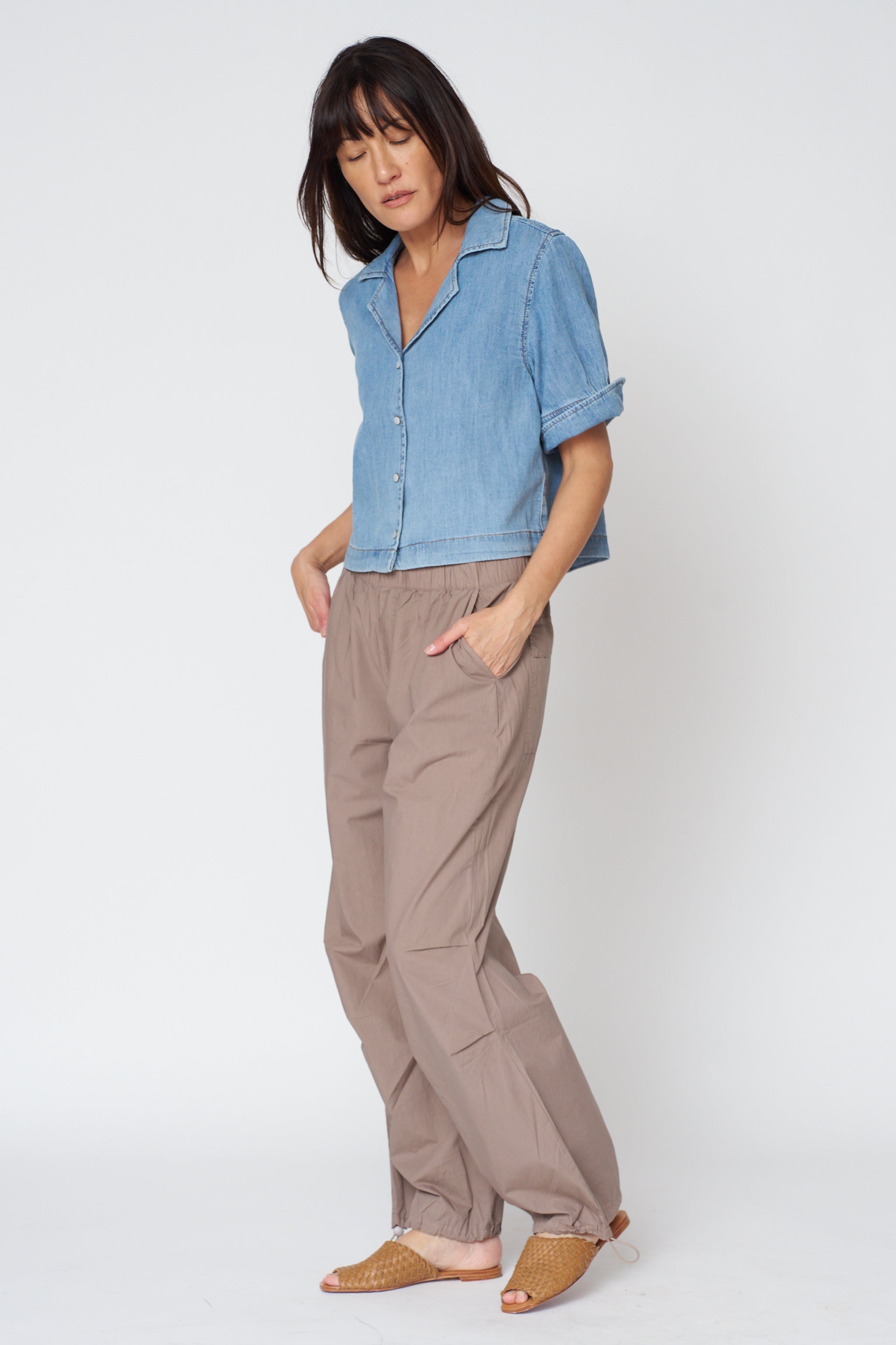 Denim Cuffed Shirt