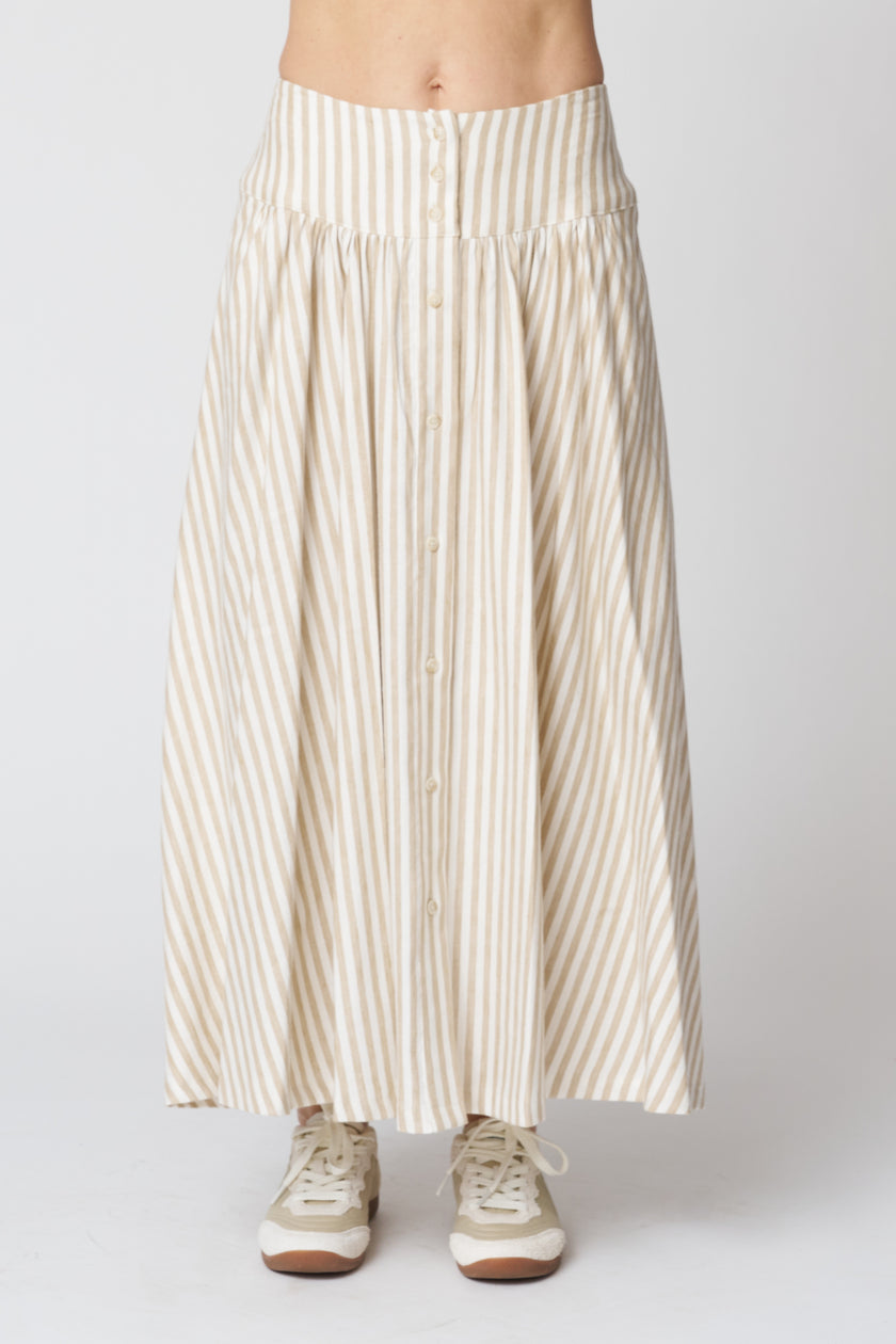 Emerson Fry Elina Skirt in Almond Stripe