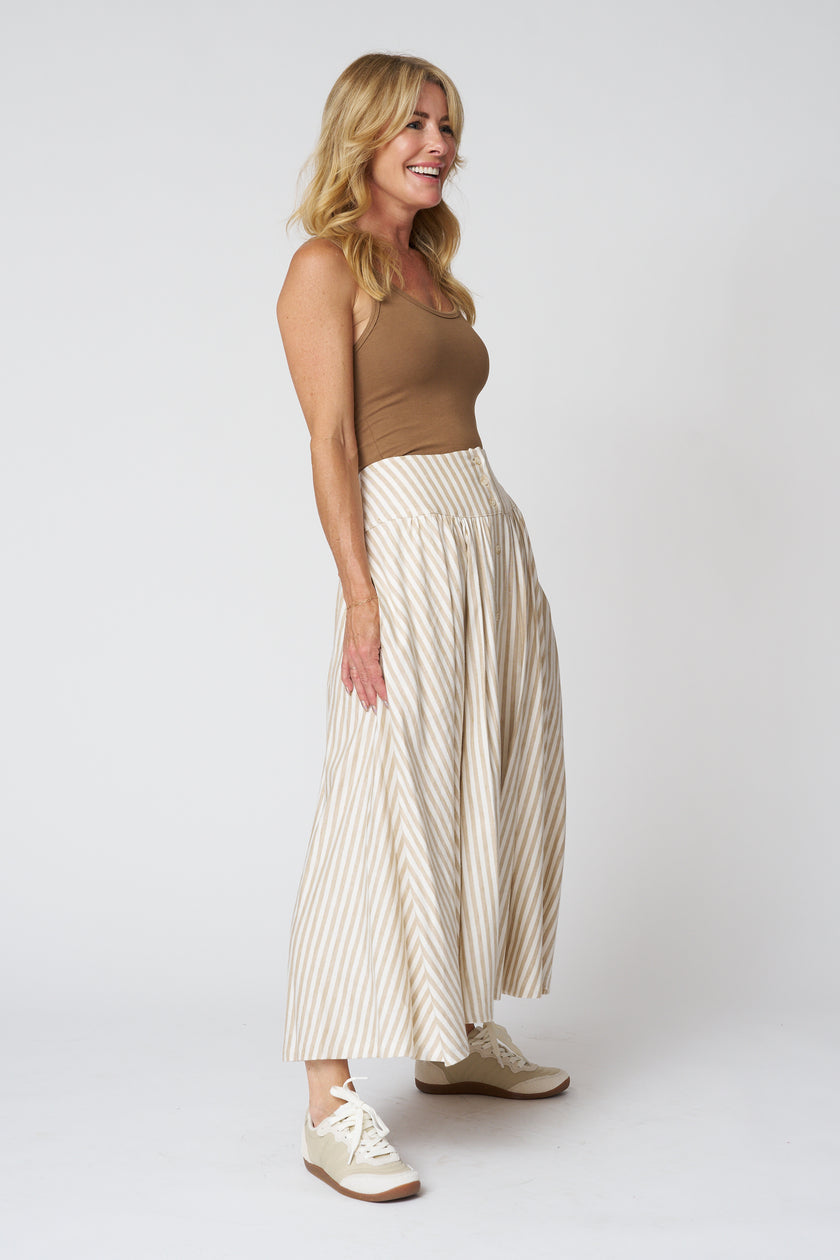Emerson Fry Elina Skirt in Almond Stripe