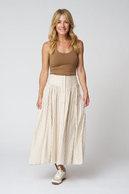 Emerson Fry Elina Skirt in Almond Stripe