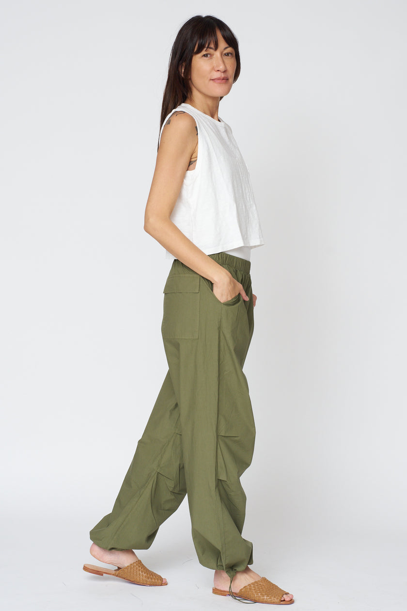 Brooks Corded Hem Pant in Kale