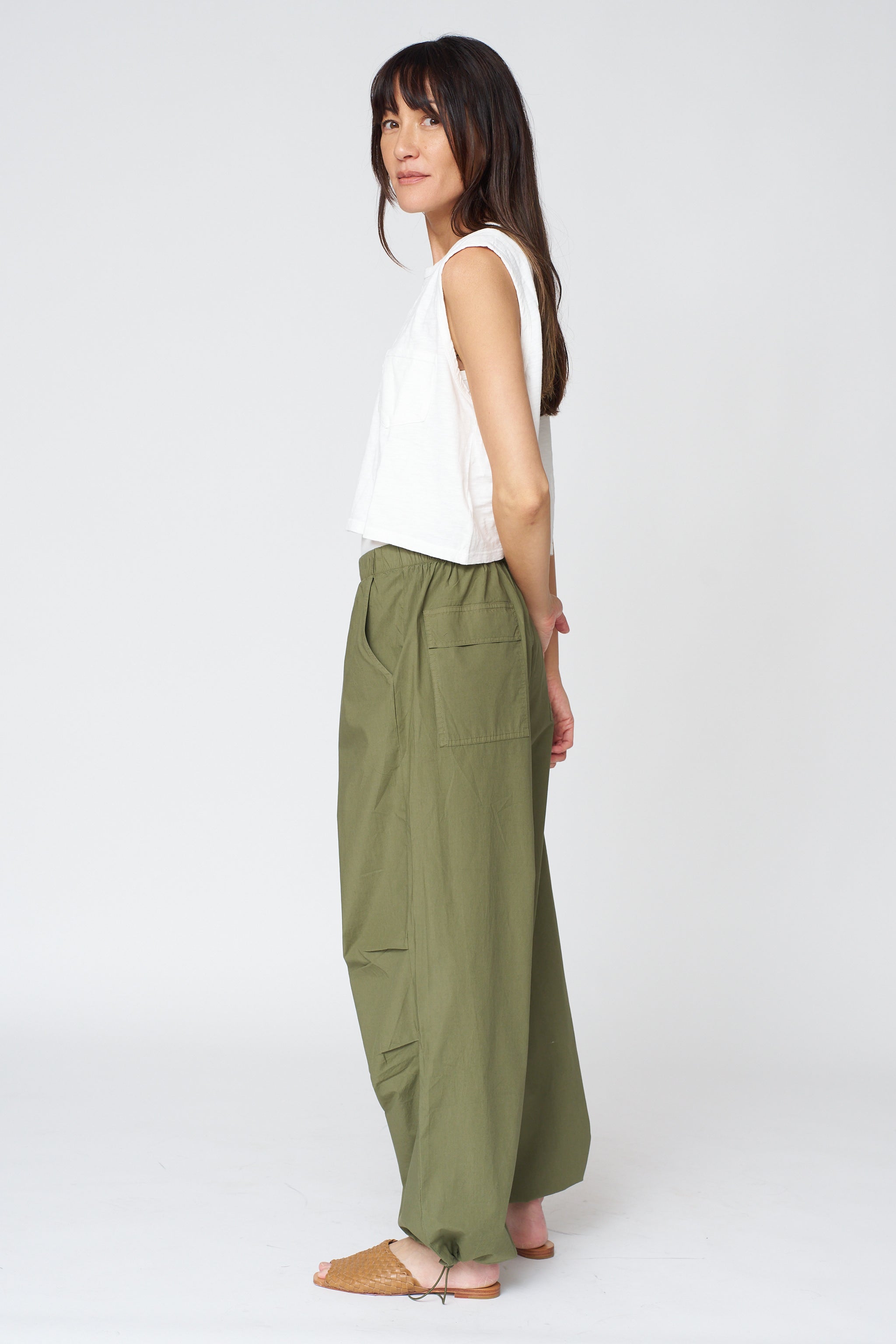Brooks Corded Hem Pant in Kale