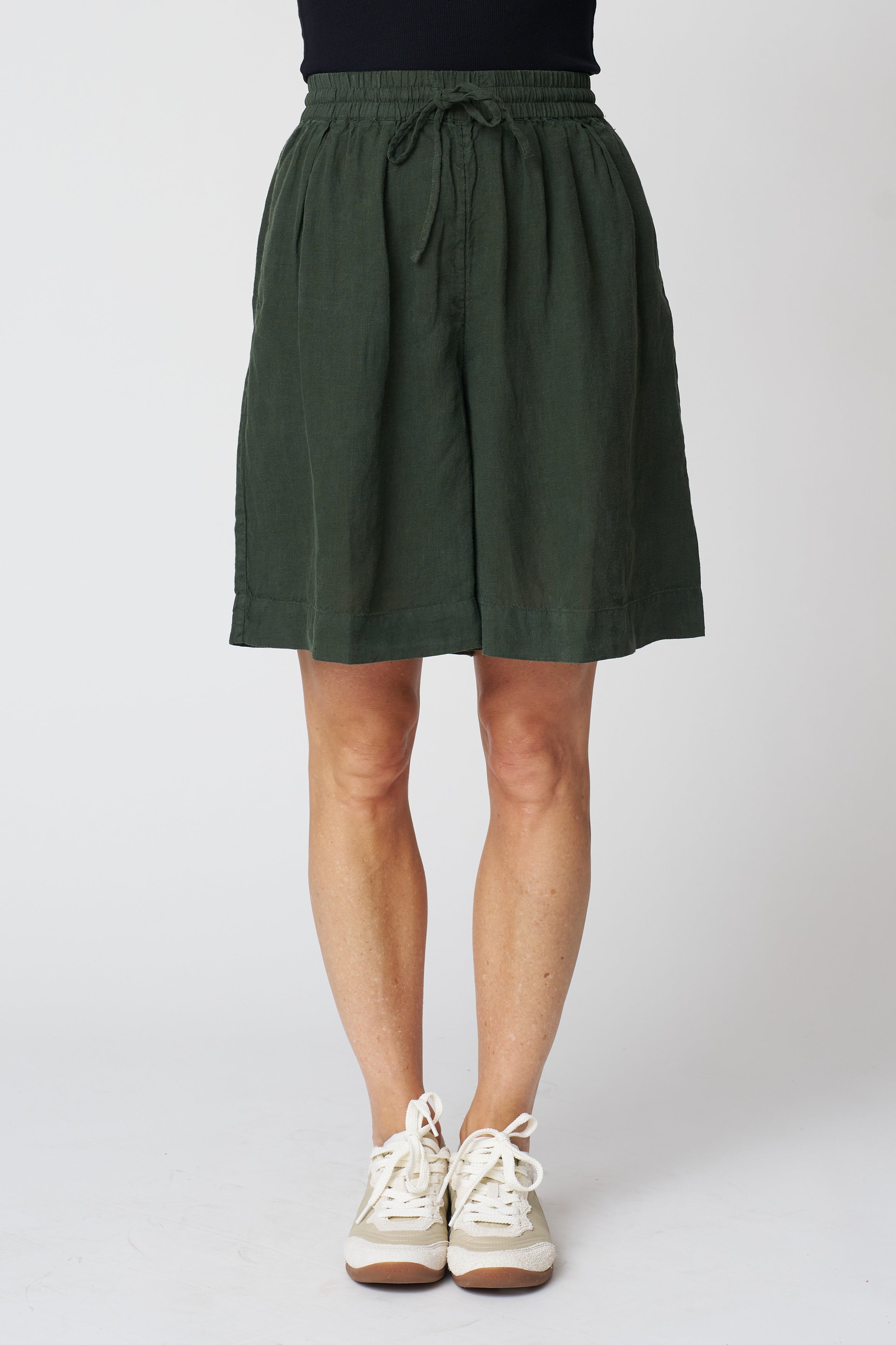 Garment Dyed Lightweight Linen Shorts