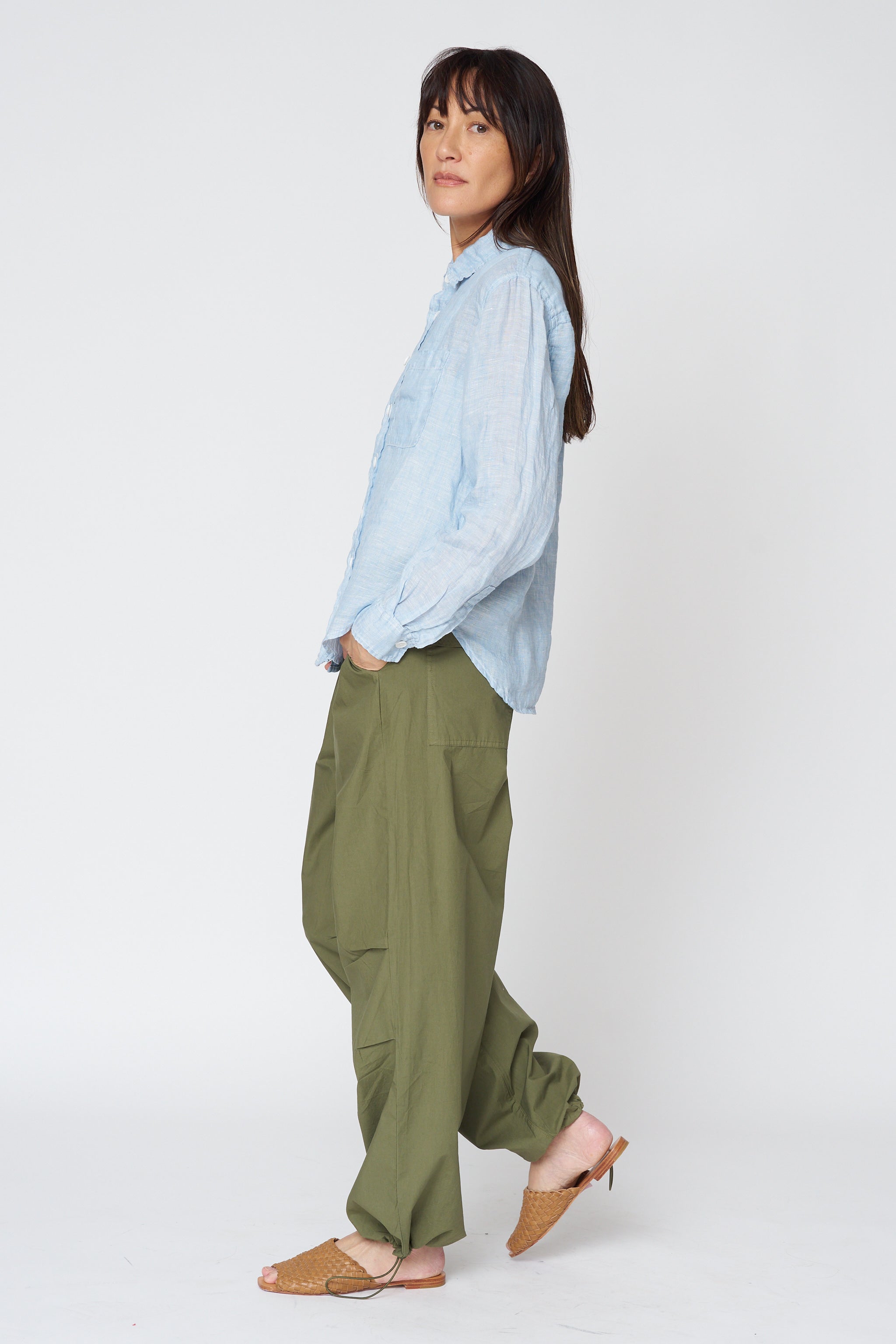 Hadley Shirt in California Linen Blue