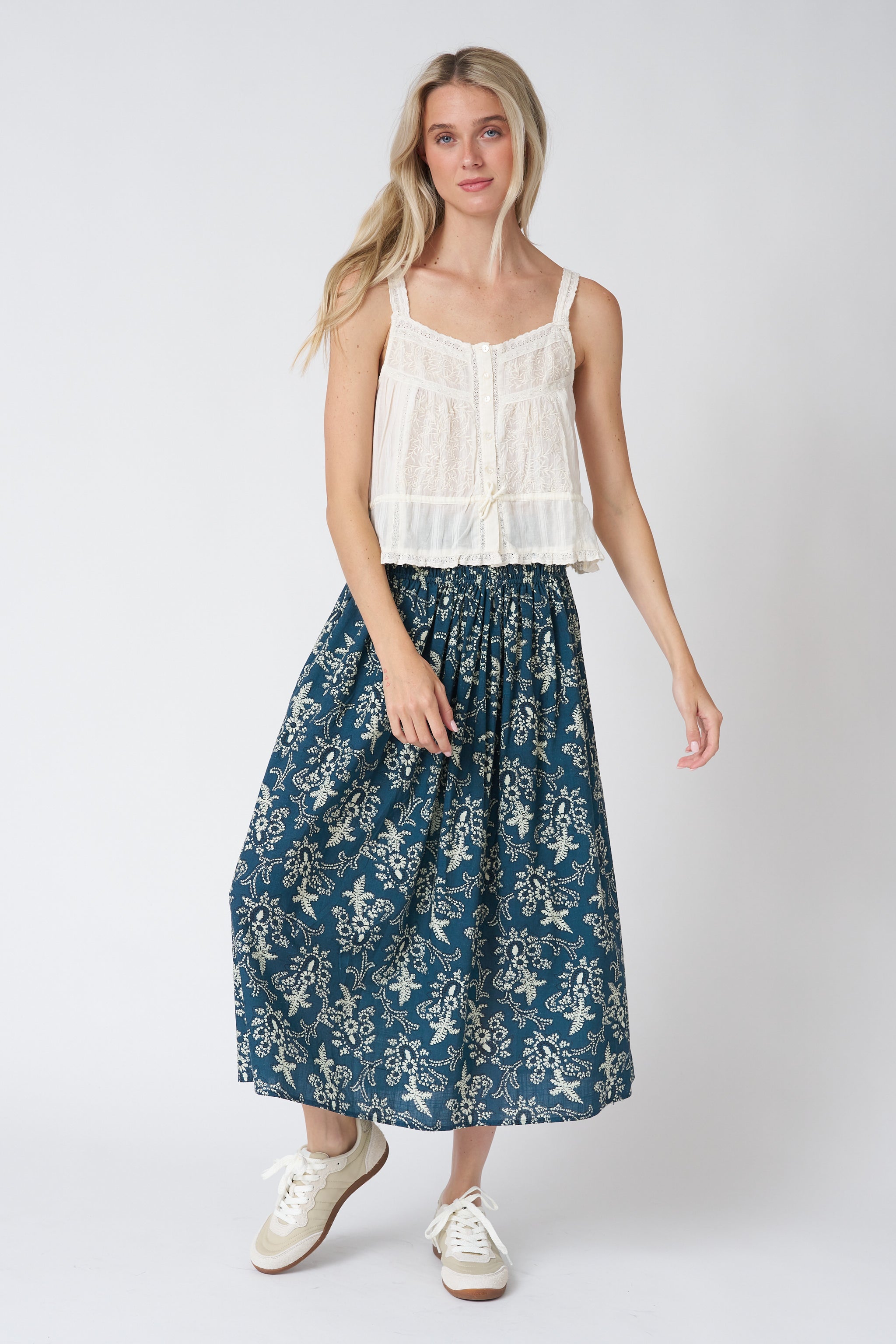 The Viola Skirt in Indigo Indira