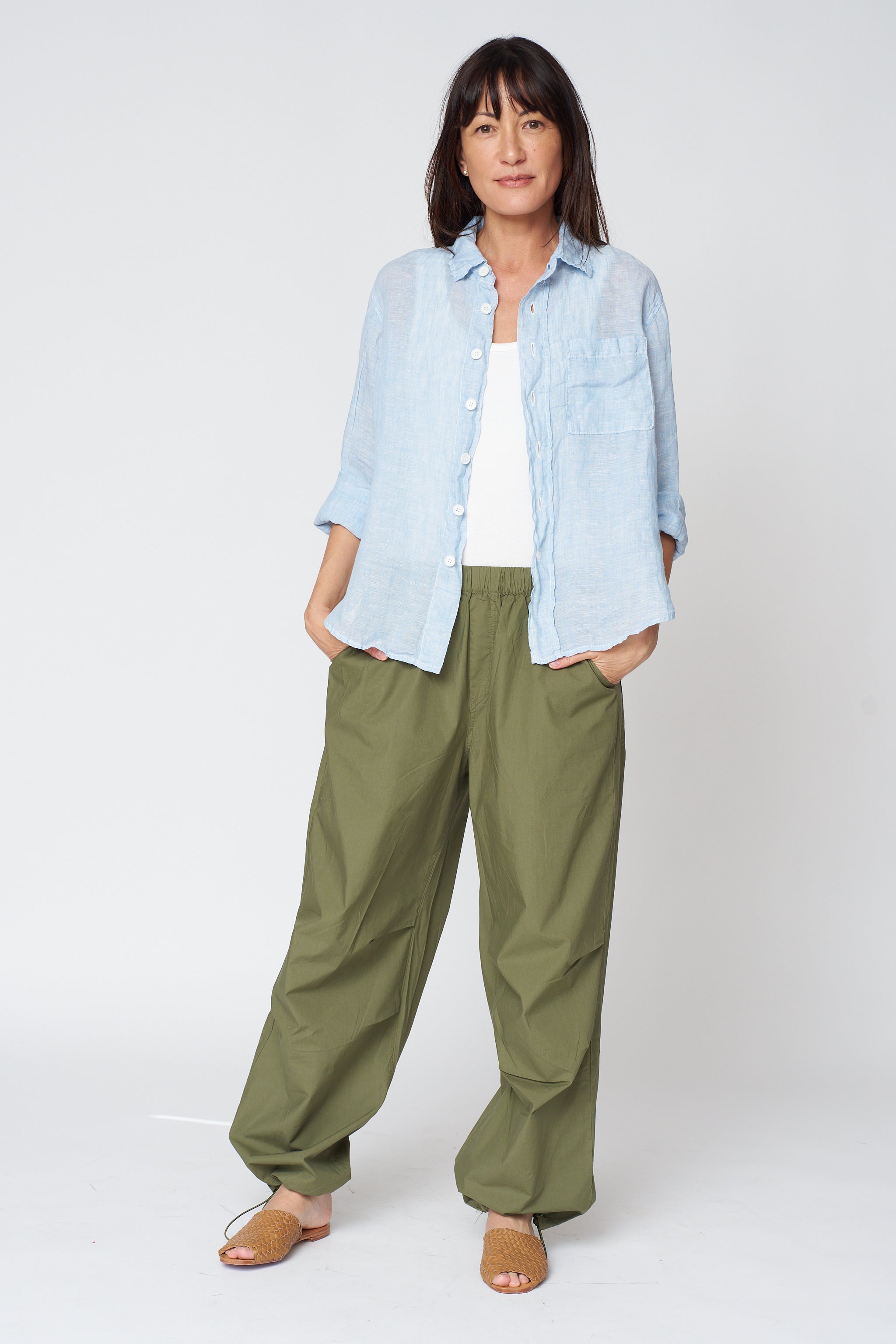 Hadley Shirt in California Linen Blue