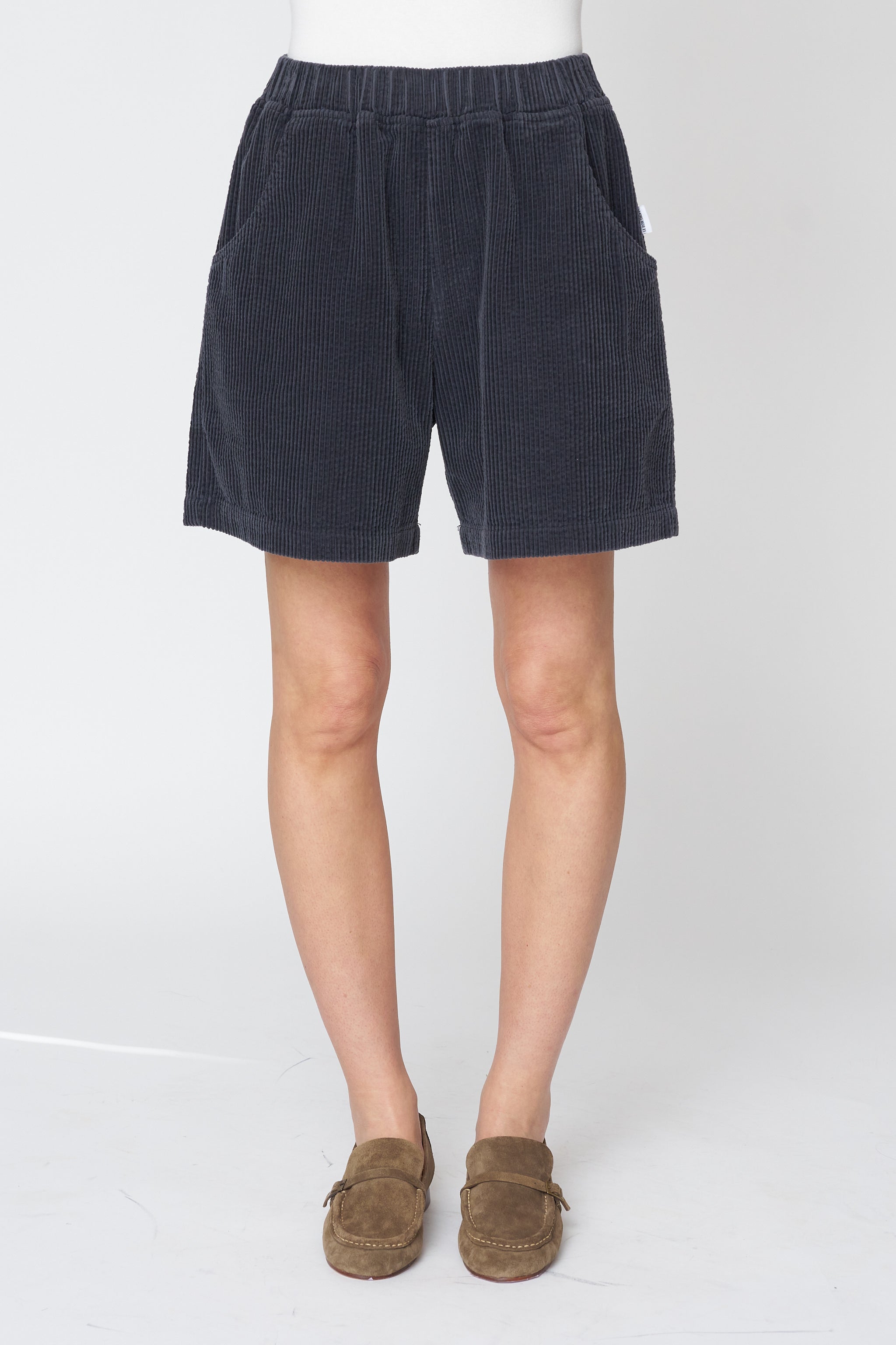 Le Bon Shoppe Soft Corduroy City Shorts - Charcoal Grey