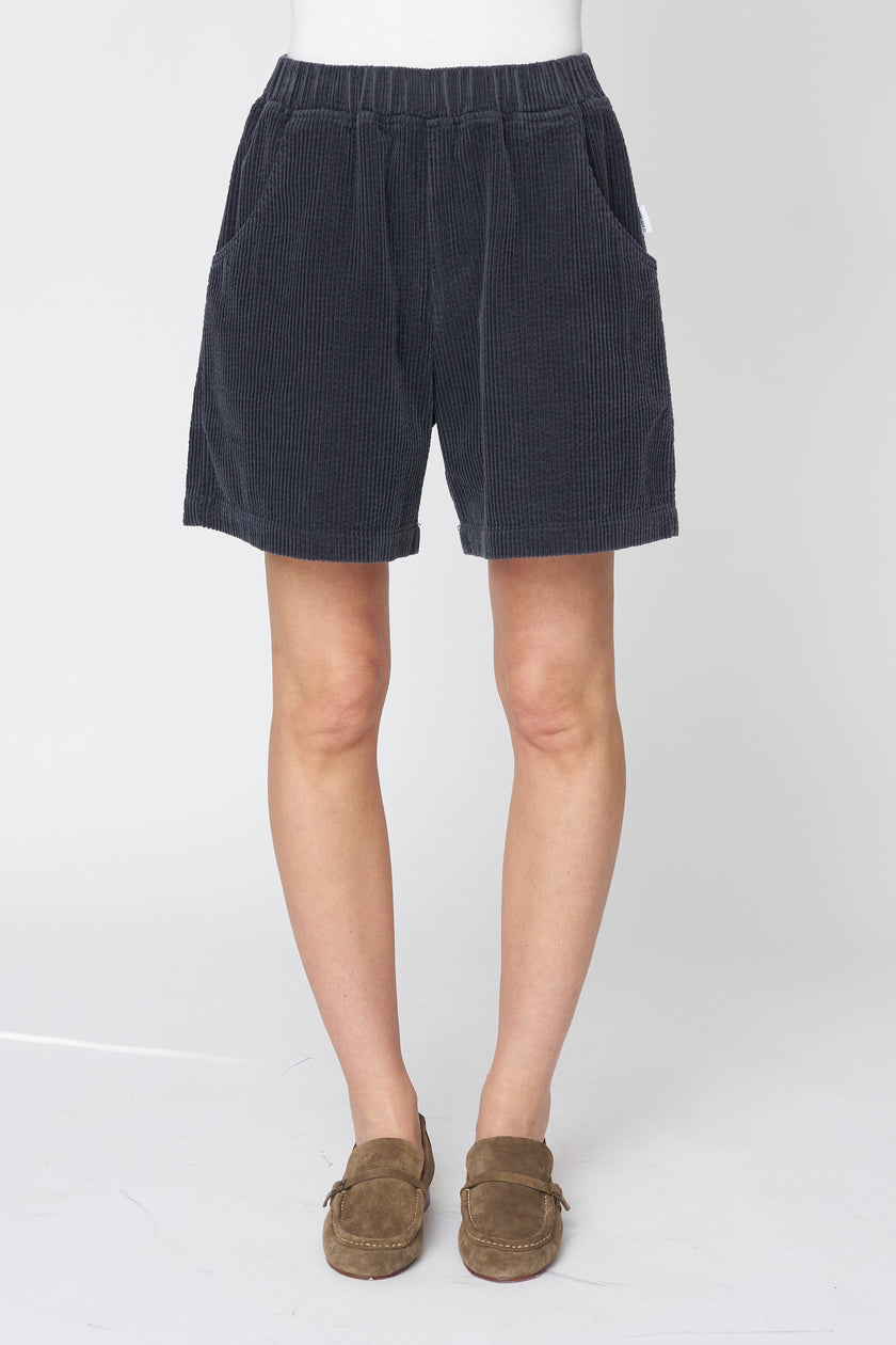 Le Bon Shoppe Soft Corduroy City Shorts - Charcoal Grey