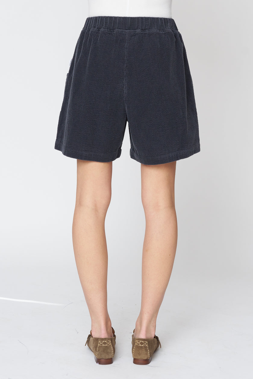 Le Bon Shoppe Soft Corduroy City Shorts - Charcoal Grey