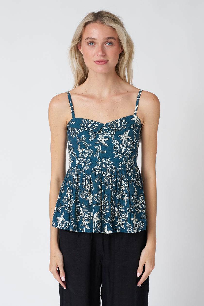 The Verse Top in Indigo Indira