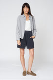 Denim Button Down in Grey Wash