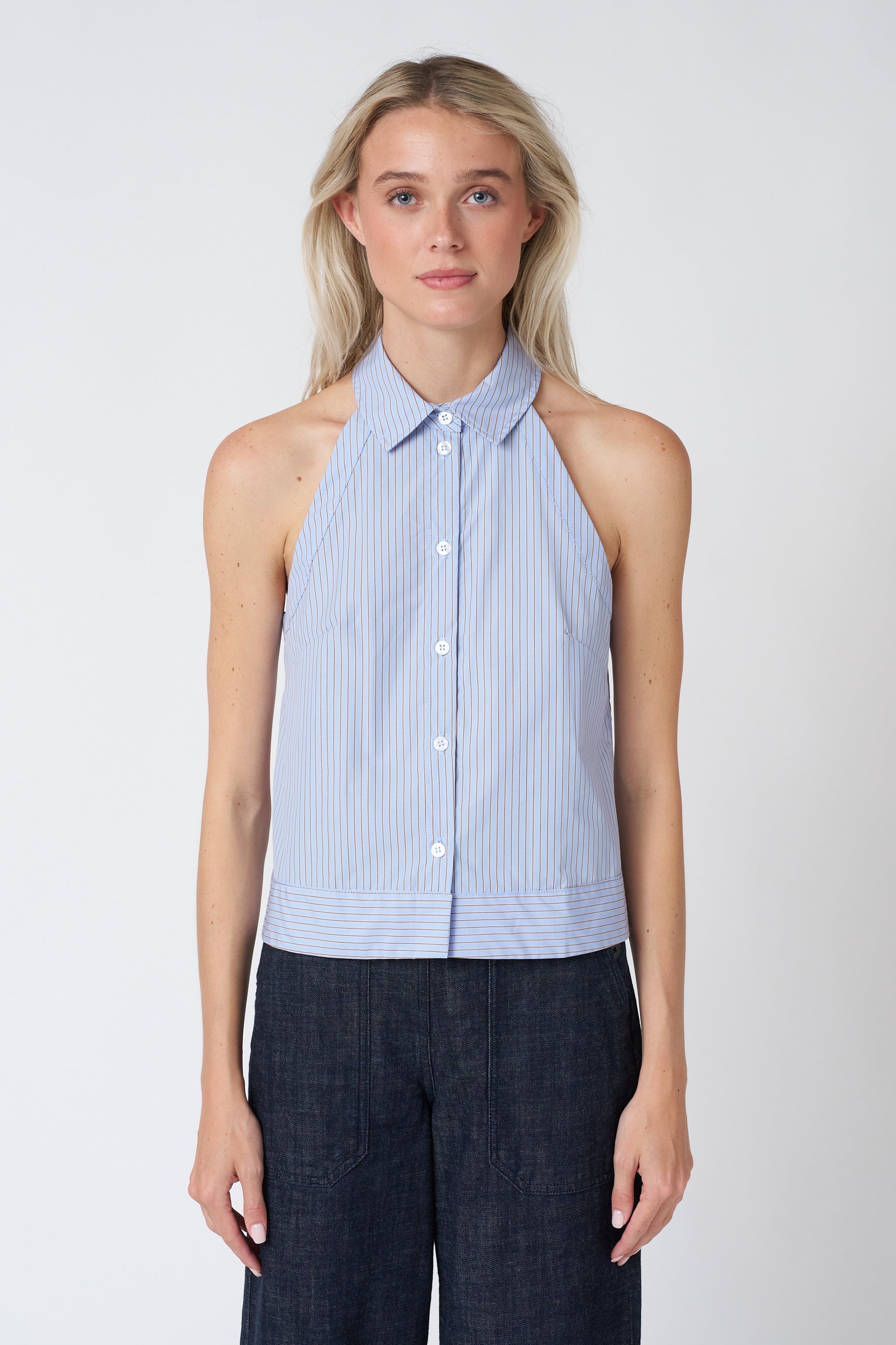 Atlas Halter in Cotton Stripe