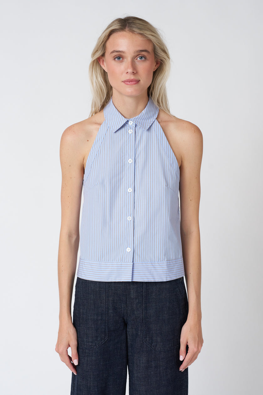 Atlas Halter in Cotton Stripe
