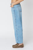 Ava Flutter Slung Fit Jeans - Dover Wash