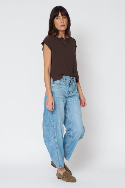Ava Flutter Slung Fit Jeans - Dover Wash
