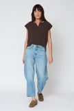 Ava Flutter Slung Fit Jeans - Dover Wash