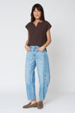 Ava Flutter Slung Fit Jeans - Dover Wash