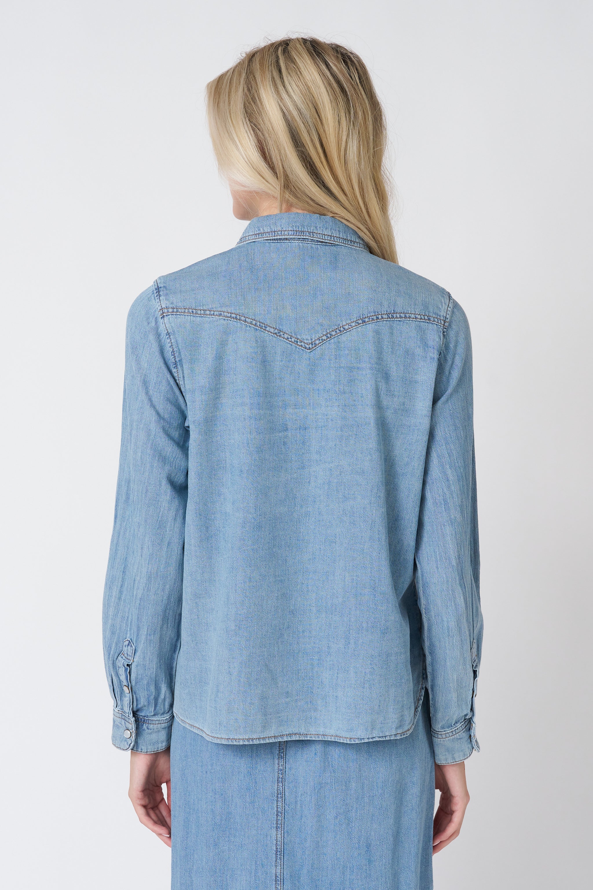 Denim Button Down in Blue Wash