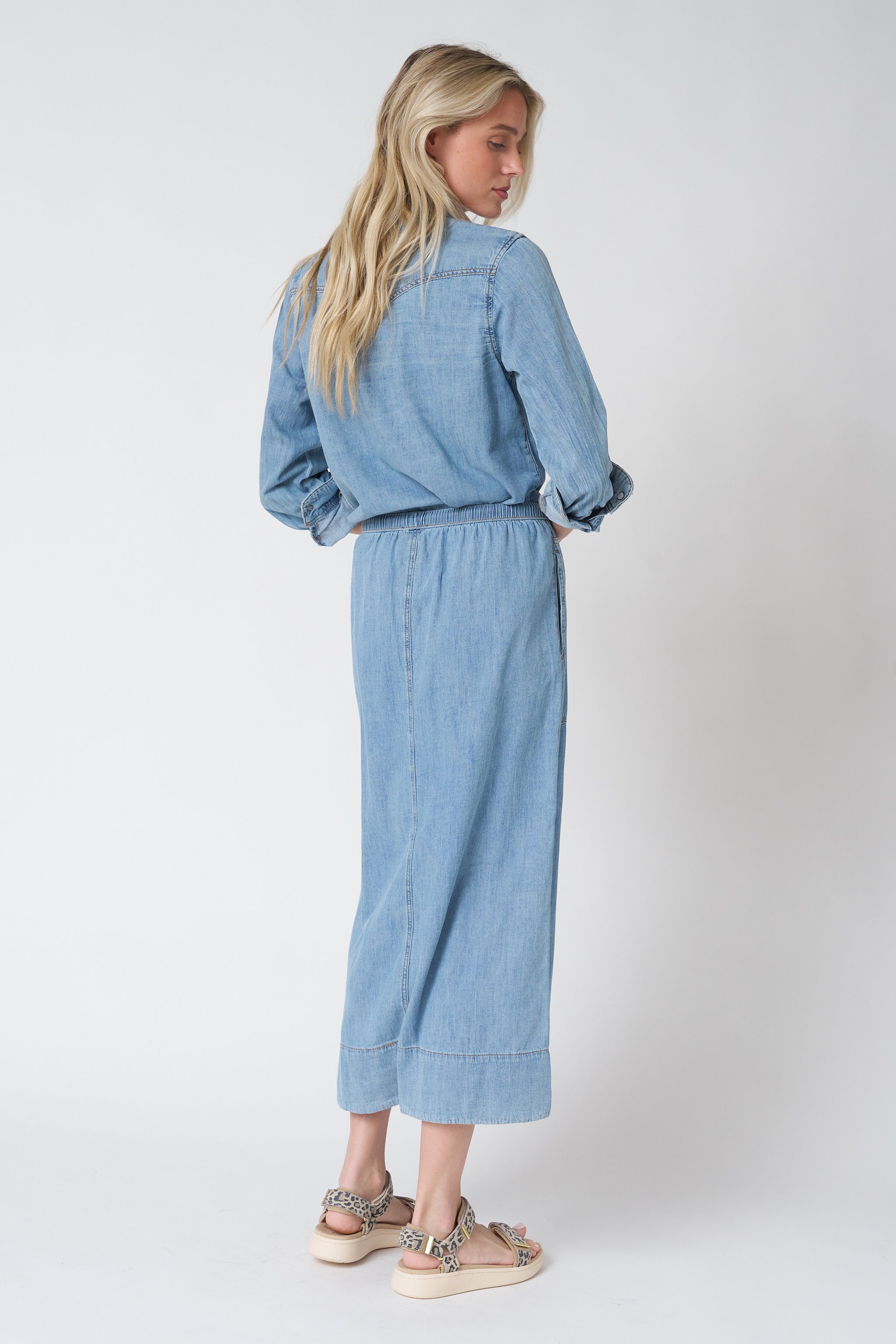 Denim Drawcord Skirt