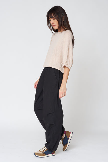Brooks Corded Hem Pant in Black