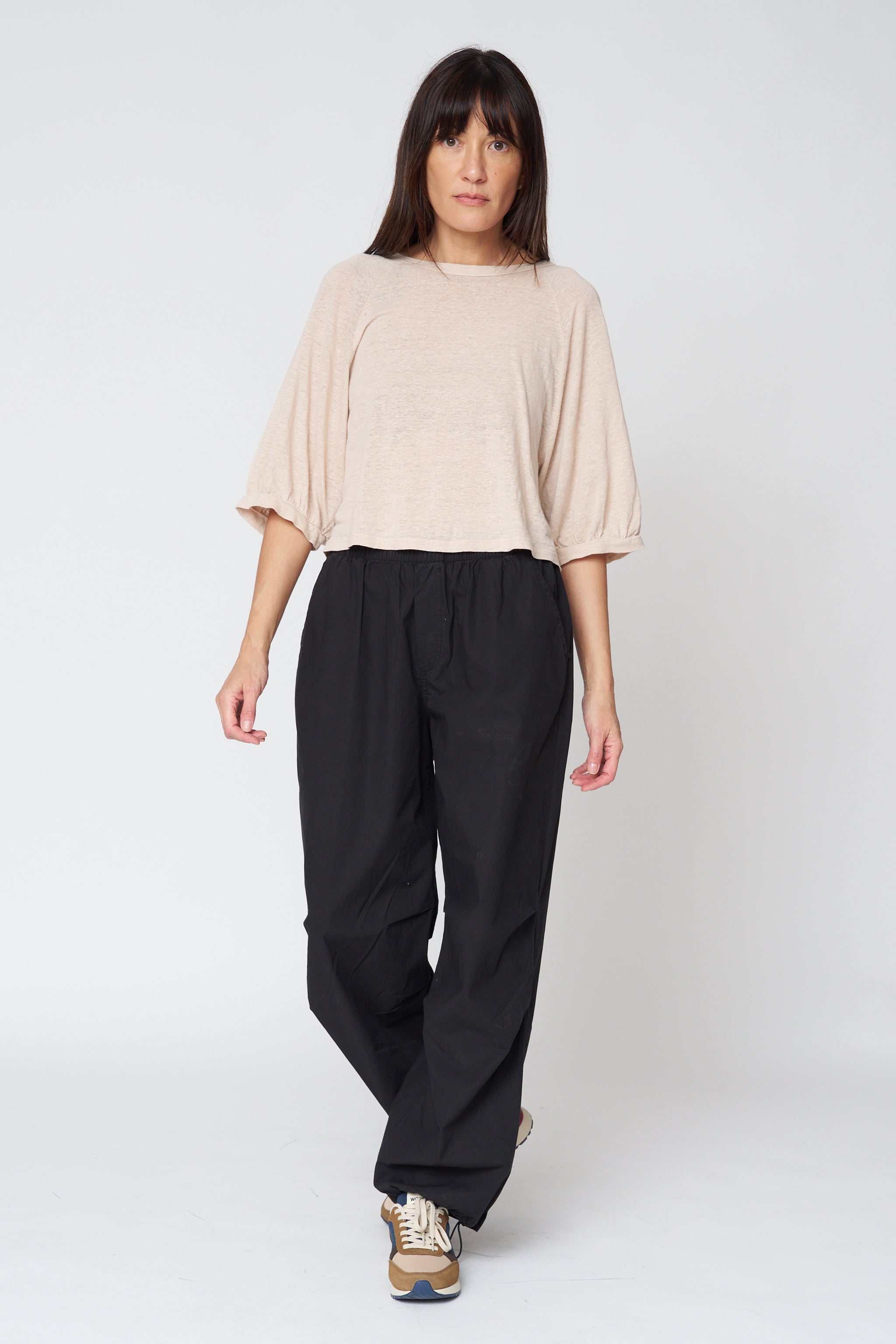 Shelly Balloon Sleeve Tee in Sandcastle