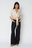 Lucid Flow Tie Shirt in Sand