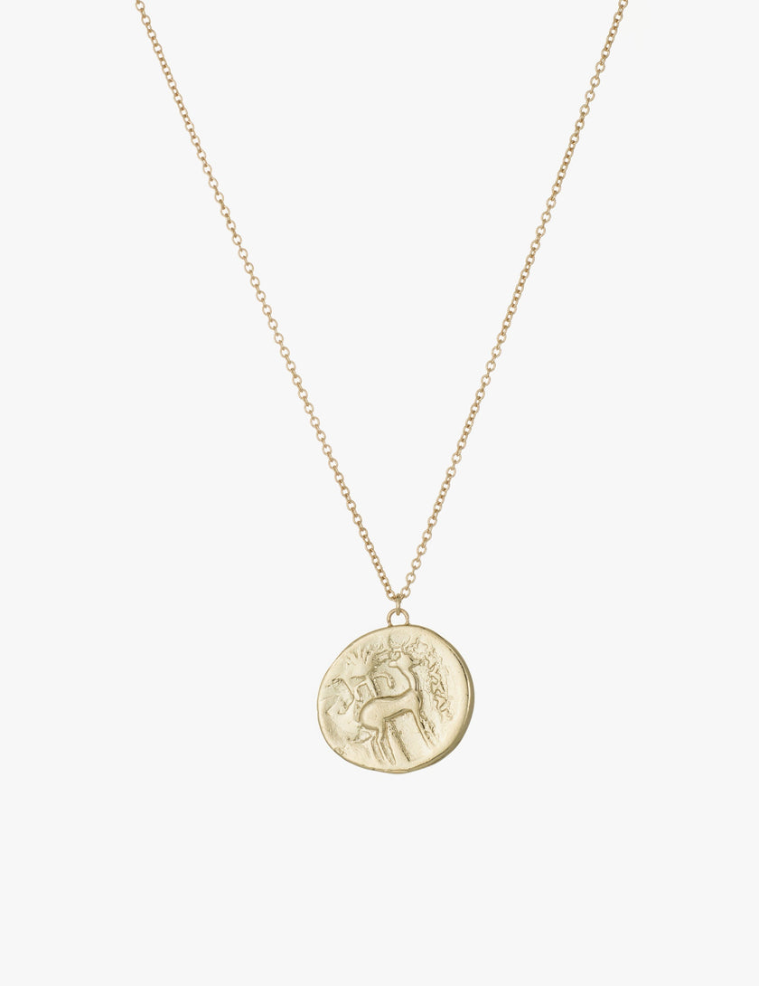 Kathryn Bentley Solid 14k Gold Bee Coin Pendant