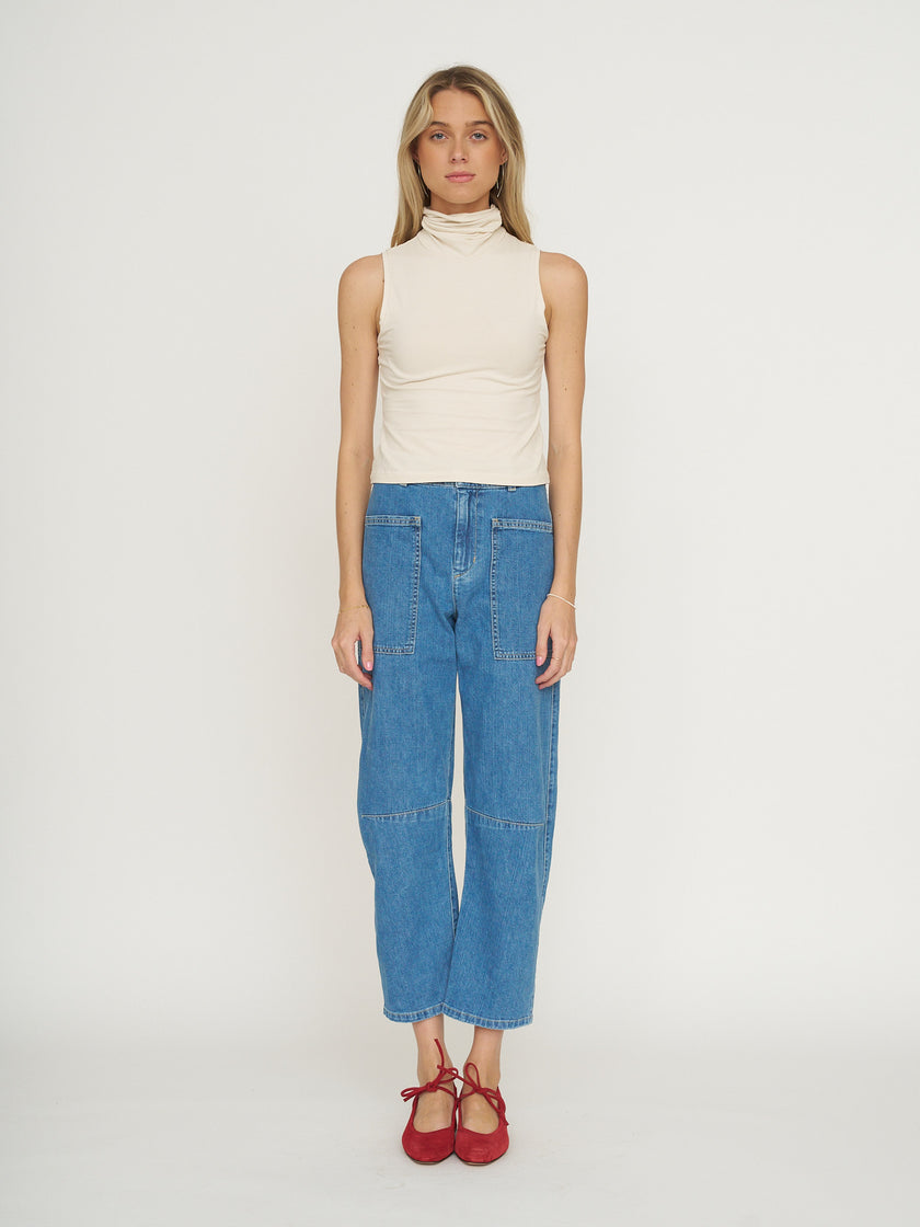 Asher Tessa Turtleneck Tank - Bone