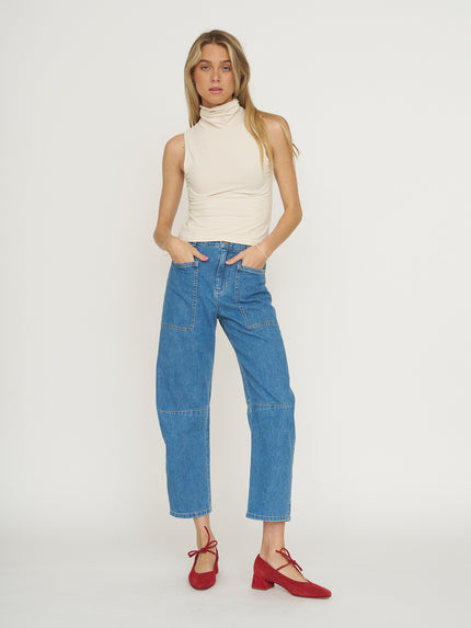 Asher Tessa Turtleneck Tank - Bone