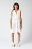 Emerson Fry Basque Sundress in Ivory Linen