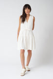 Emerson Fry Basque Sundress in Ivory Linen