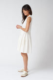 Emerson Fry Basque Sundress in Ivory Linen