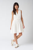 Emerson Fry Basque Sundress in Ivory Linen
