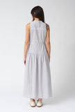 Emerson Fry Lucy 4 Basque Sleeveless Dress in James Stripe