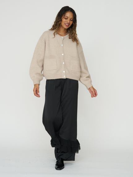 Le Bon Shoppe Amelie Alpaca Cardigan - Smoke