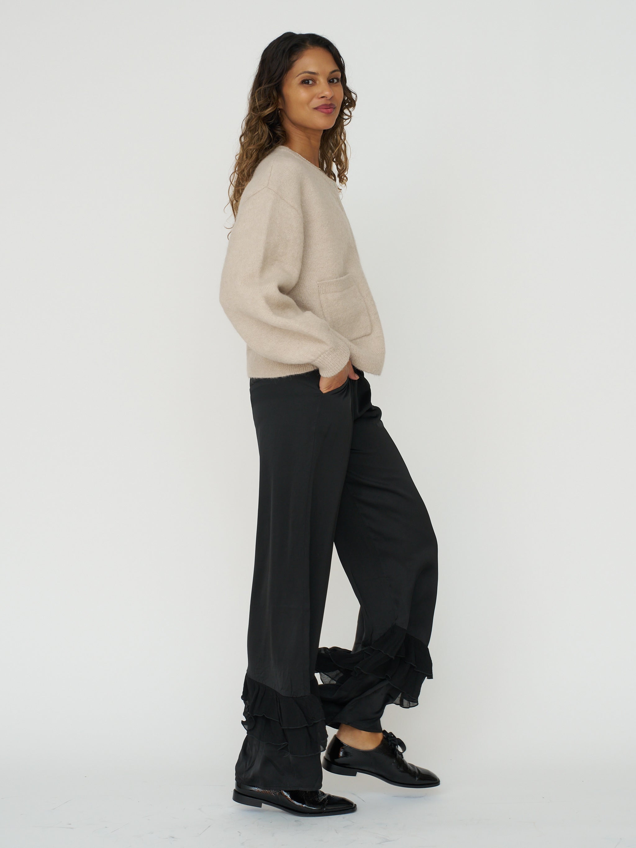 Le Bon Shoppe Amelie Alpaca Cardigan - Smoke