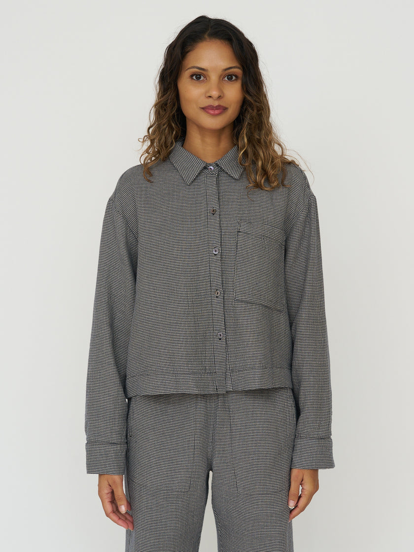 Adeline Houndstooth Button Down
